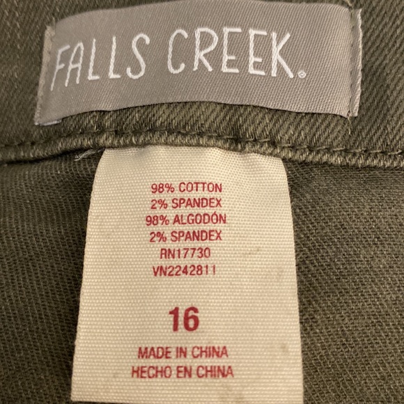 NEW FALLS CREEK HUNTER GREEN A LINE DENIM SKIRT plus size 16. - Picture 7 of 10